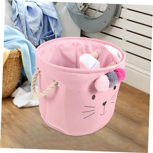 Yardenfun Baby Laundry Hamper with Handle Collapsible Storage Basket for Nursery