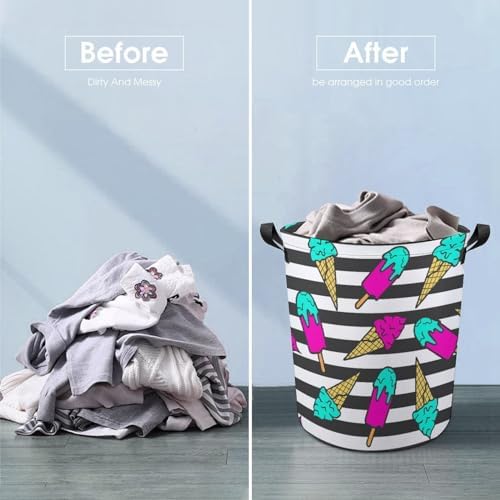 Compact Colorful Summer Laundry Hamper