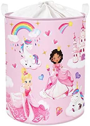 Clastyle Princess Unicorn Pink Girls Storage Basket