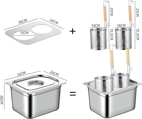 Wzglod Commercial Pasta Cooker Insert Set