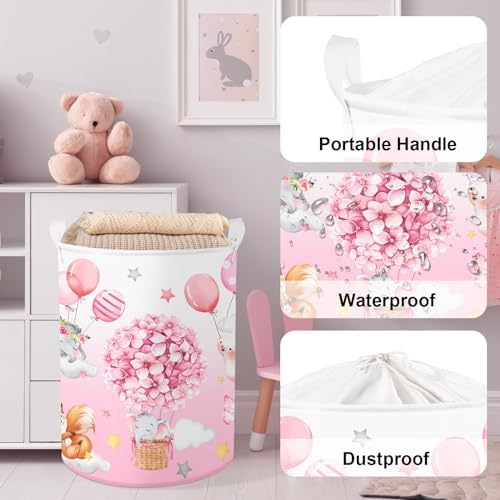 Clastyle Pink Balloon Animal Storage Basket