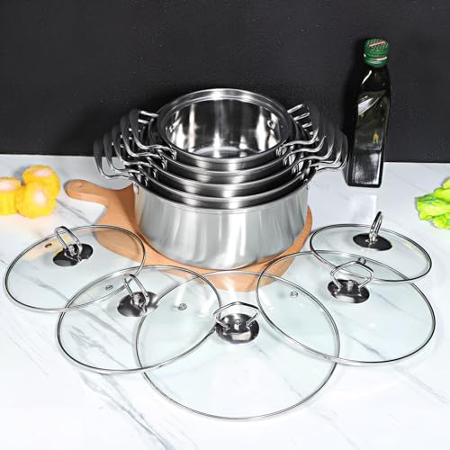 Premium Stainless Steel Stock Pot Set for Home