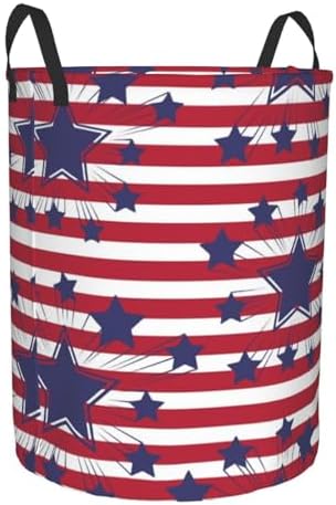 Red Collapsible Laundry Basket with Handles