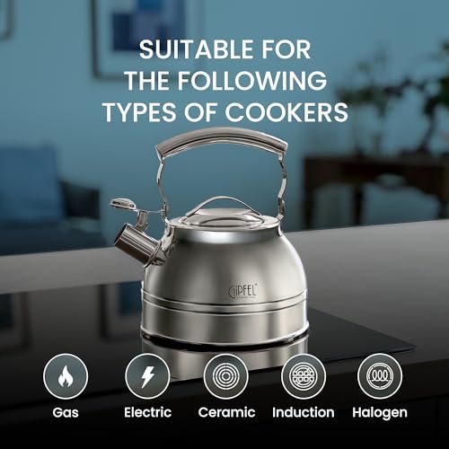 GIPFEL INTERNATIONAL Stainless Steel Whistling Tea Kettle