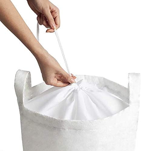 Space theme laundry basket with drawstring