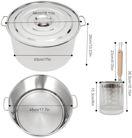 5 Holes Stainless Steel Commercial Pasta Pot