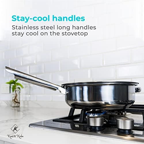 Stainless Steel 12-Piece Cookware Set Ergonomic Design for Professional Use