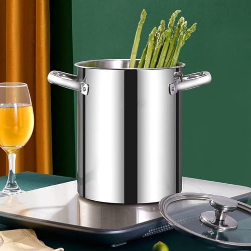 UNbit 4L Asparagus Pot with Glass Lid and Wire Basket