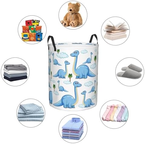 AFHYZY Dinosaur Laundry Hamper Folding Storage Basket with HandlesReusableWeatherproof for Bedroom