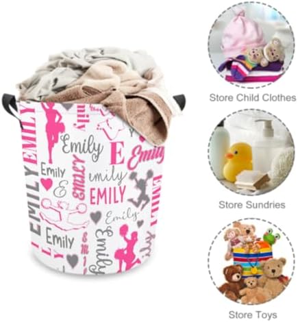 Personalized Baby Name Laundry Basket Storage Solution for Kids and Adults