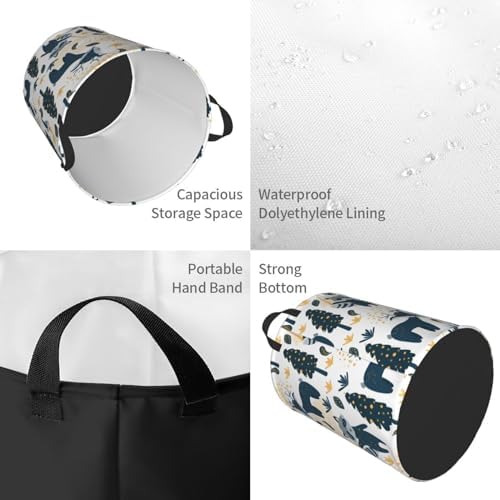 Collapsible Laundry Hamper with Handles for Bedroom Storage