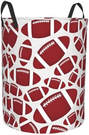 Football Folding Laundry Basket with Handles for Efficient Storage