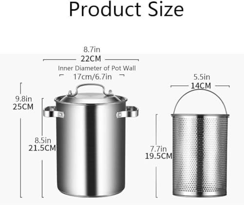 UNbit 4L Asparagus Steamer Pasta Pot with Lid