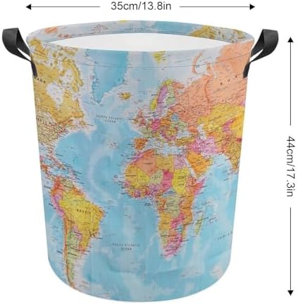 World Map Laundry Hamper