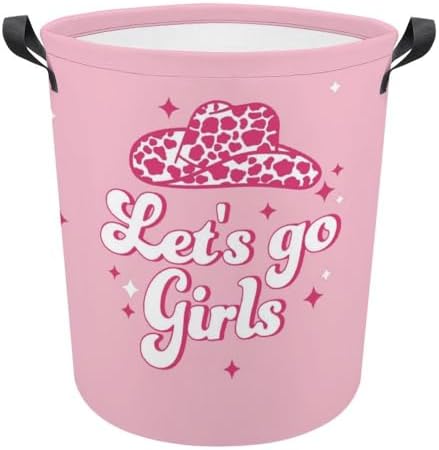 Perfect Size for Kids Pink West Cowgril Laundry Hamper