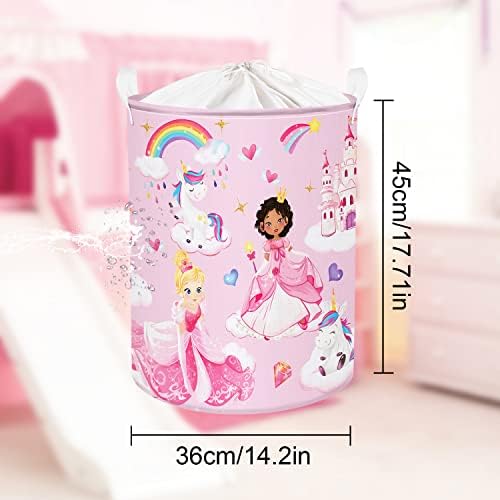 Clastyle Princess Unicorn Pink Girls Storage Basket