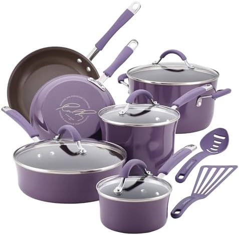 Rachael Ray Cucina Nonstick Cookware Set Lavender Purple