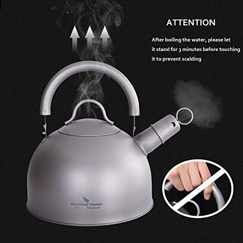 iBasingo 2L Titanium Whistling Tea Kettle