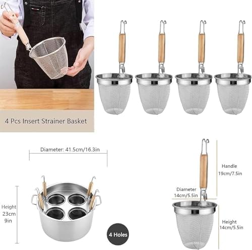 UNbit Stainless Steel Pasta Cooker With Strainer Durable Cooking Tool