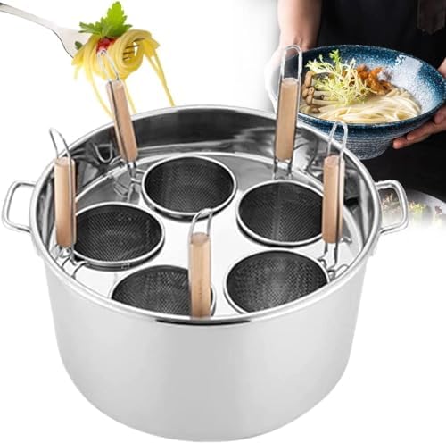 UNbit Stainless Steel Pasta Cooker Pot with Strainer Insert
