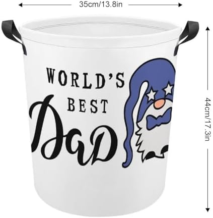 Worlds Best Dad Laundry Hamper with Handles