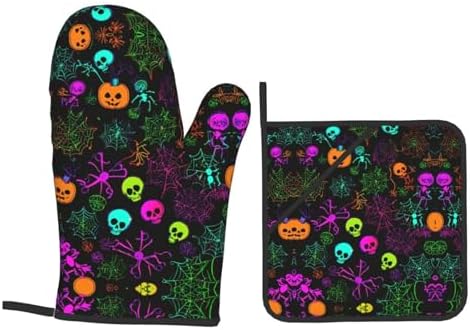 Halloween Oven Mitts Pot Holders Set