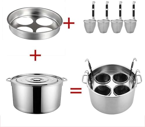 DAOUXIAOSP - Premium stainless steel pasta pot set with 4 strainer baskets