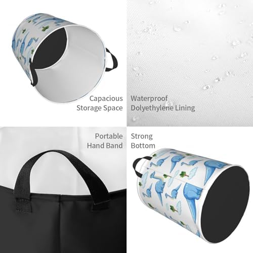 AFHYZY Dinosaur Laundry Hamper Folding Storage Basket with HandlesReusableWeatherproof for Bedroom