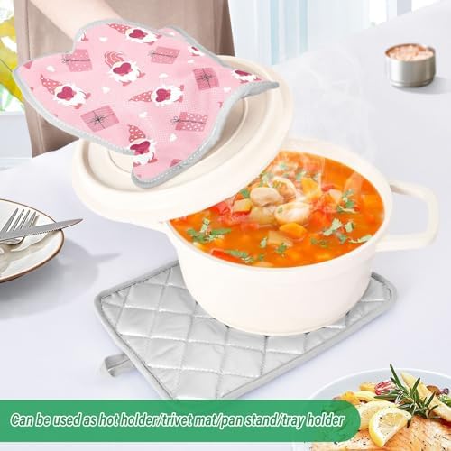 Gnome and Heart Potholders Heat-Resistant 2-Pack