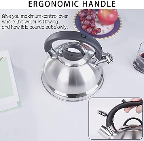 Masio 25 Quart Whistling Tea Kettle Stove-Top
