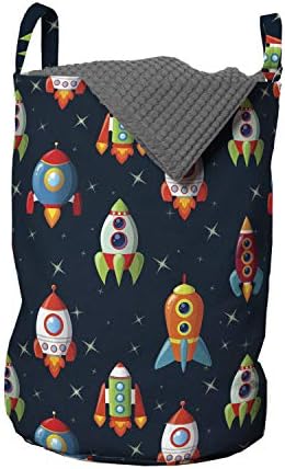 Ambesonne Spaceship Laundry Basket - 13 x 19 Multicolor