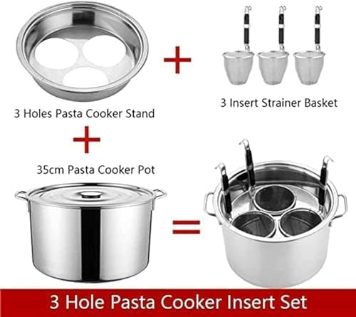 UNbit 201 Stainless Steel Pasta Cooker Set with Strainer Baskets