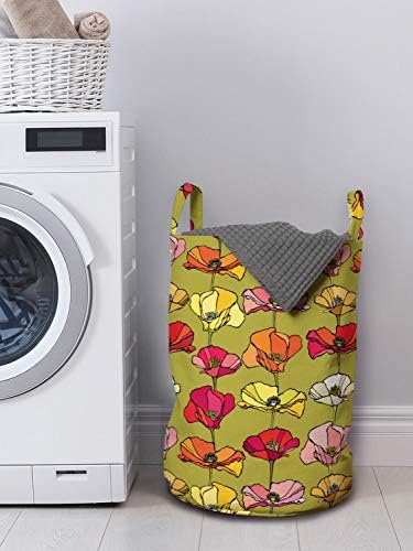 Ambesonne Poppy Laundry Bag
