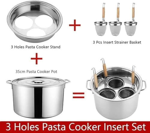 Stainless Steel Pasta Cooker with Induction Compatibility