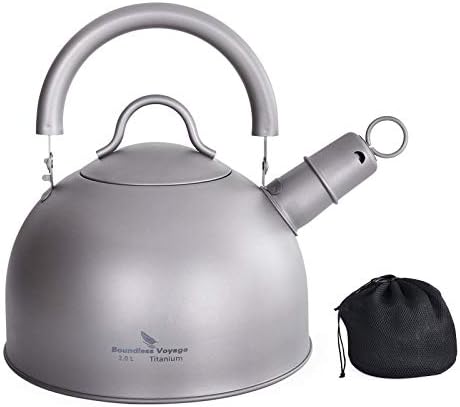 iBasingo 2L Titanium Whistling Tea Kettle