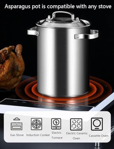 UNbit 4L Asparagus Steamer Pasta Pot with Lid