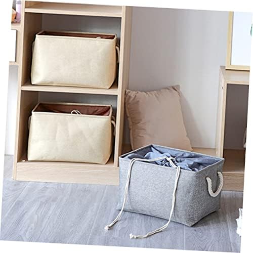 Yellow Foldable Laundry Basket with Handle and Drawstring