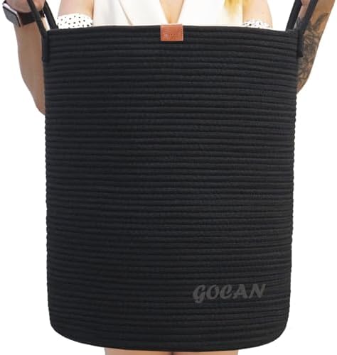 GOCANSturdy Foldable Storage Basket for Laundry Decorative Use