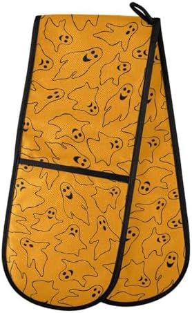 Thick Halloween Double Oven Mitts for Cooking Baking and BBQ
