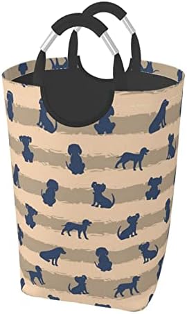 Dog Foldable Laundry Hamper with Handles and Large Capacity