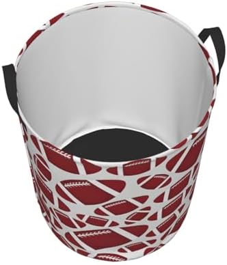 Football Folding Laundry Basket with Handles for Efficient Storage