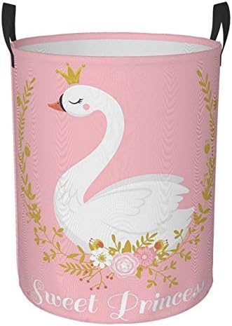 KiuLoam Cute Swan Princess Laundry Baskets