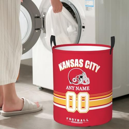 Personalized Football-Style Laundry Hamper