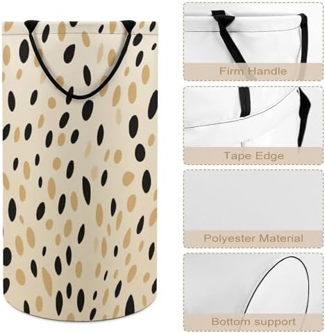 Leopard Print Laundry Basket 87L Extra Large Foldable with Handle