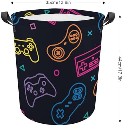 Neon Gamepad Laundry Hamper