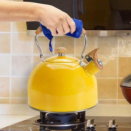 Foedo Whistling Tea kettle 26 Quart Effortlessly Heating Safe Durable