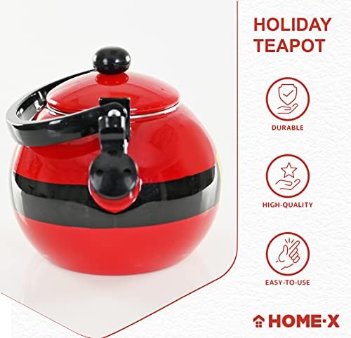 Home-X Santa Claus Whistling Tea Kettle Christmas Gift