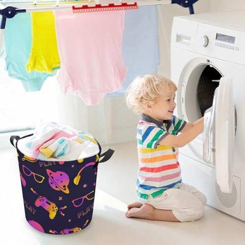 Seamless Play Pattern Laundry Hamper