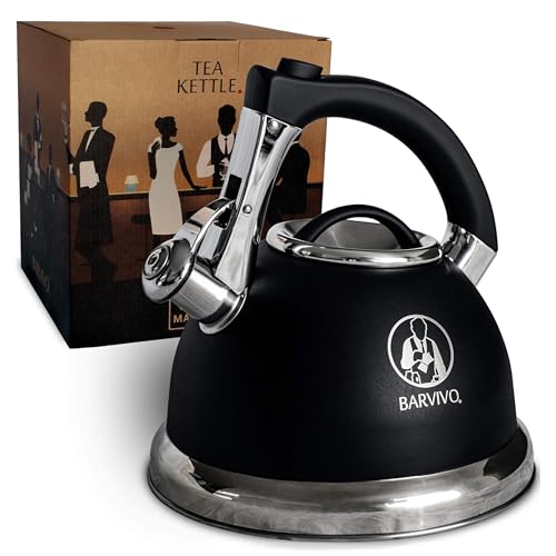 Barvivo Whistling Tea Kettle - 3 Quart Large Size
