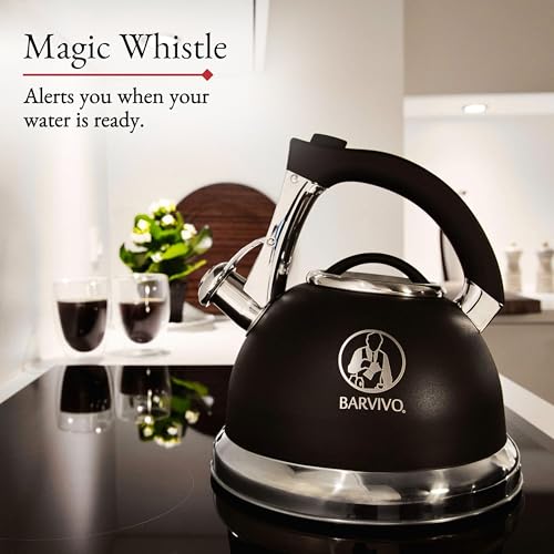 Barvivo Whistling Tea Kettle - 3 Quart Large Size
